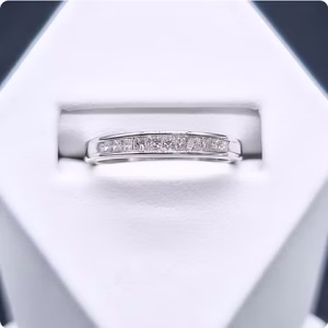 Diamond half eternity ring 14ct white gold