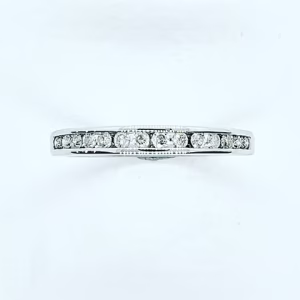 Diamond half eternity ring