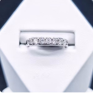 Diamond half eternity ring 18ct white gold
