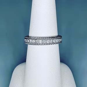 Diamond half eternity ring
