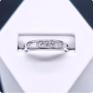 Diamond half eternity ring 18ct white gold