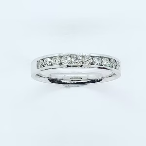 Diamond half eternity ring